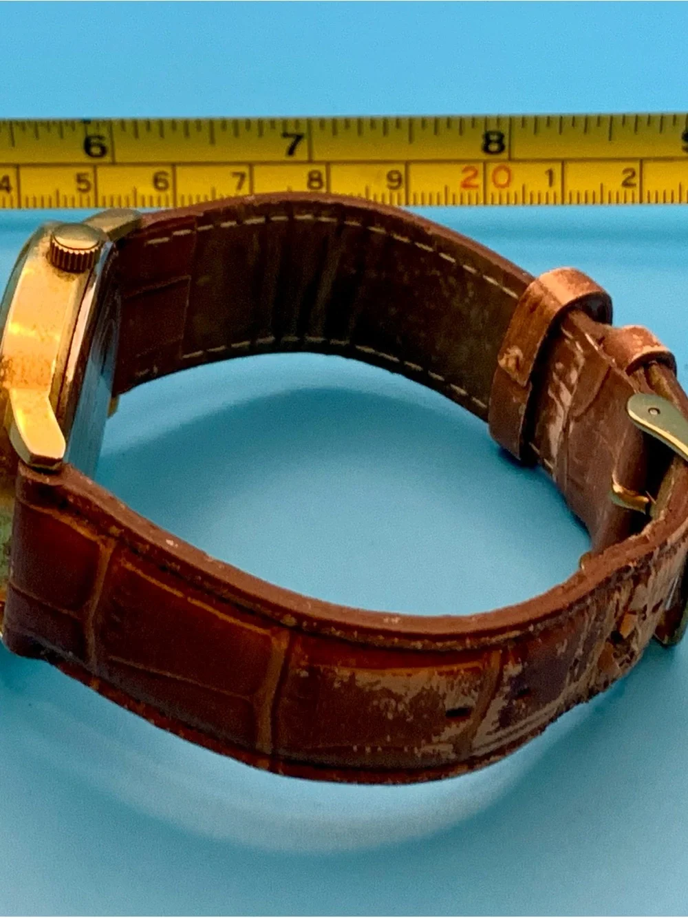 ECLIPSE Men’s Quartz Wristwatch Leather Band Date Japan Movt Working New Battery